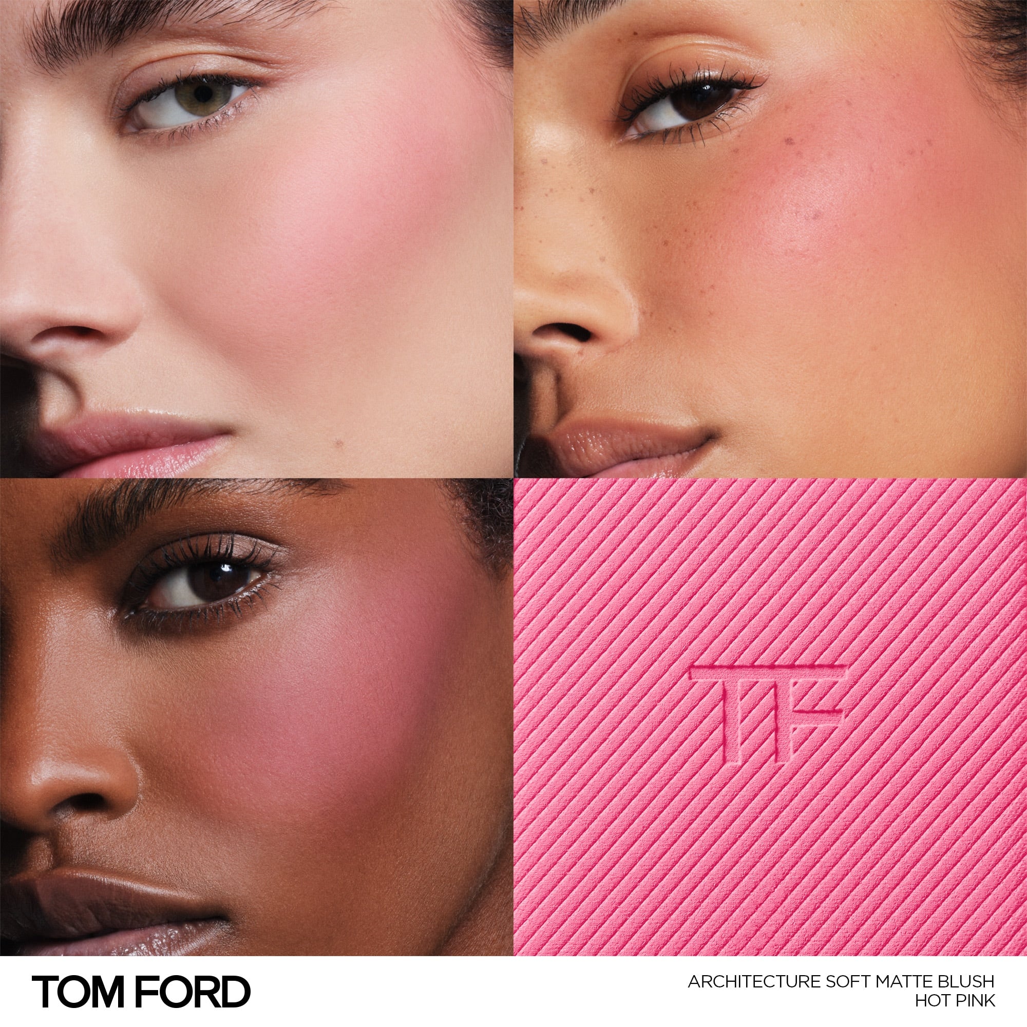 Architecture Soft Matte Blush, 11.0 g, 05 Hot Pink, 05, Model, multiple