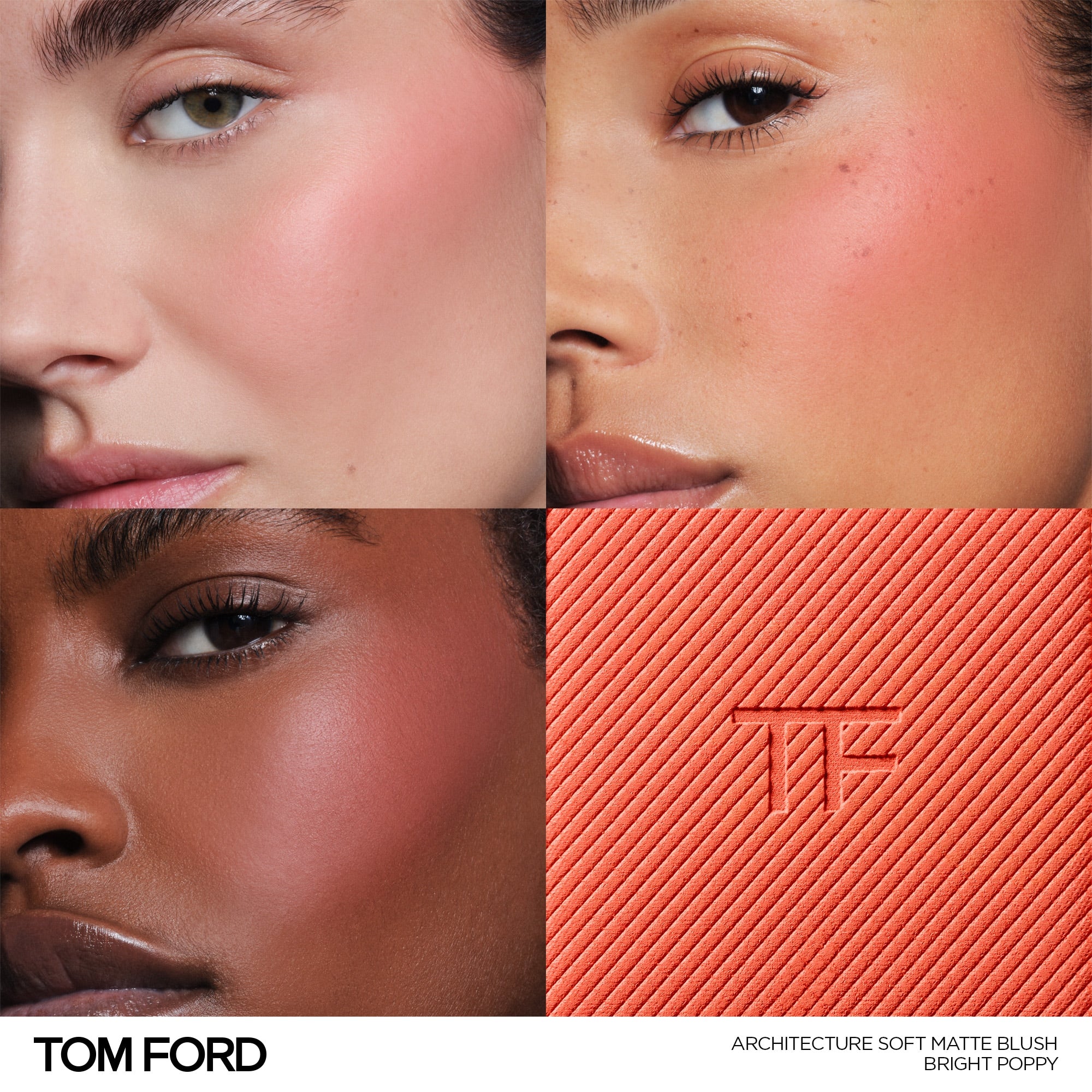 Architecture Soft Matte Blush, 11.0 g, 06 Bright Poppy, 06, Model, multiple