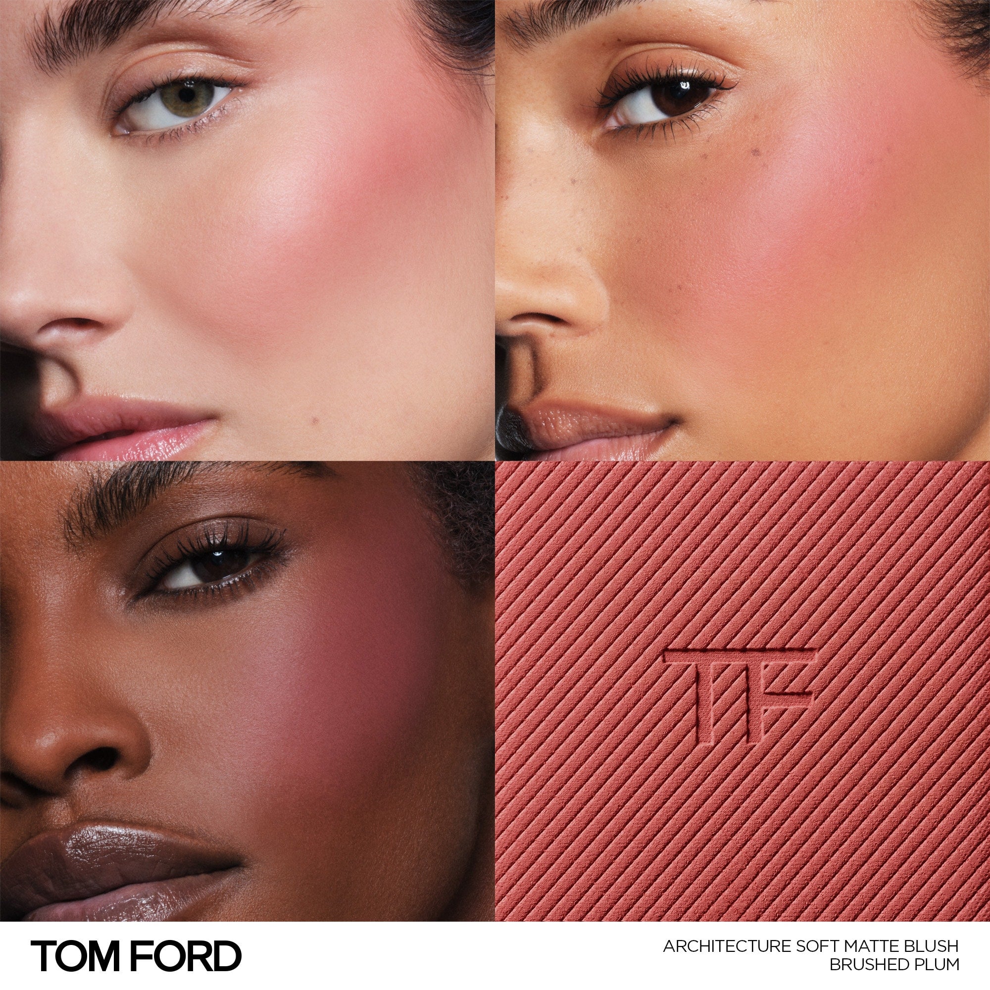 Architecture Soft Matte Blush, 11.0 g, 07 Brushed Plum, 07, Model, multiple