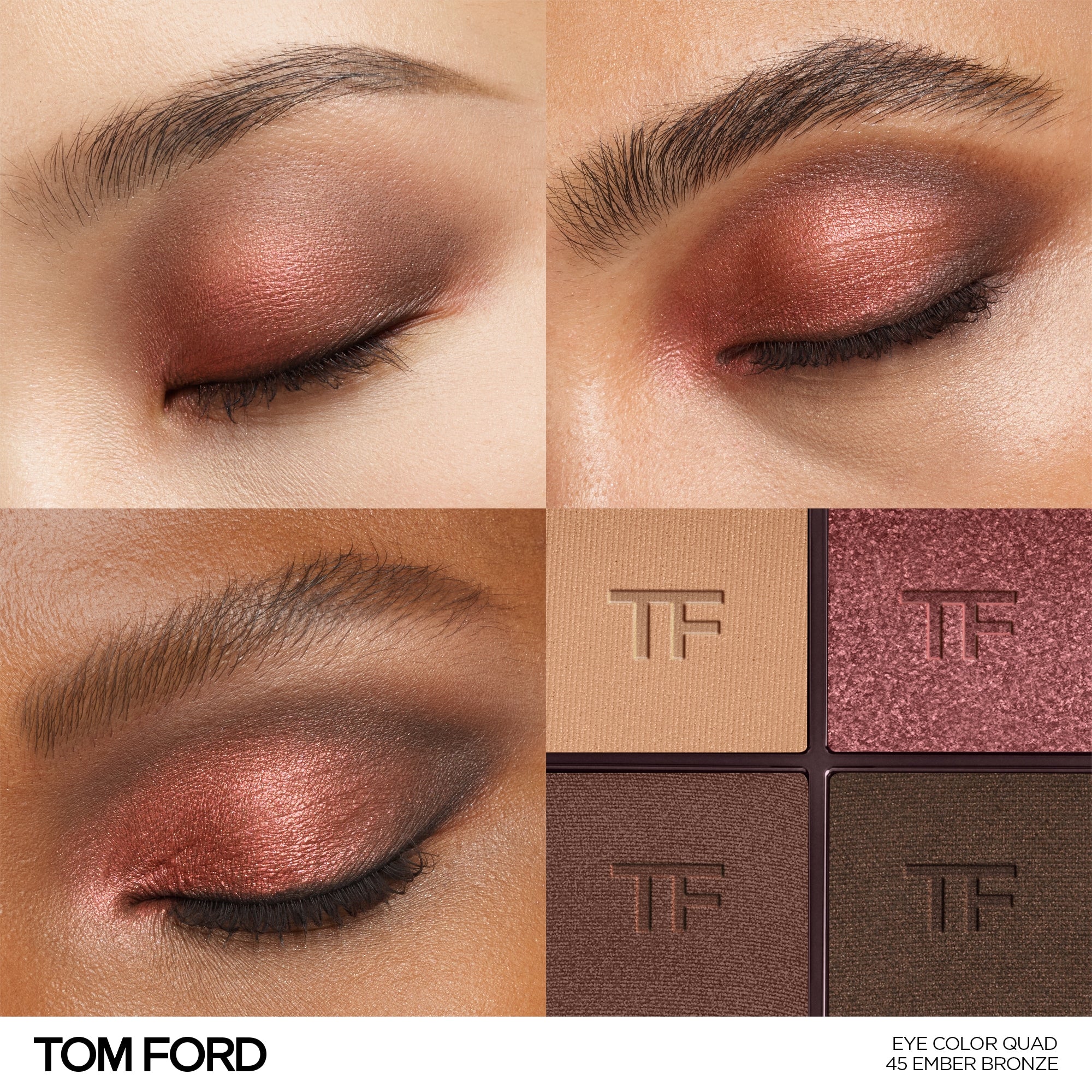 Runway Eye Color Quad Crème, 8.0 g, 45 Ember Bronze, 45, Model, multiple