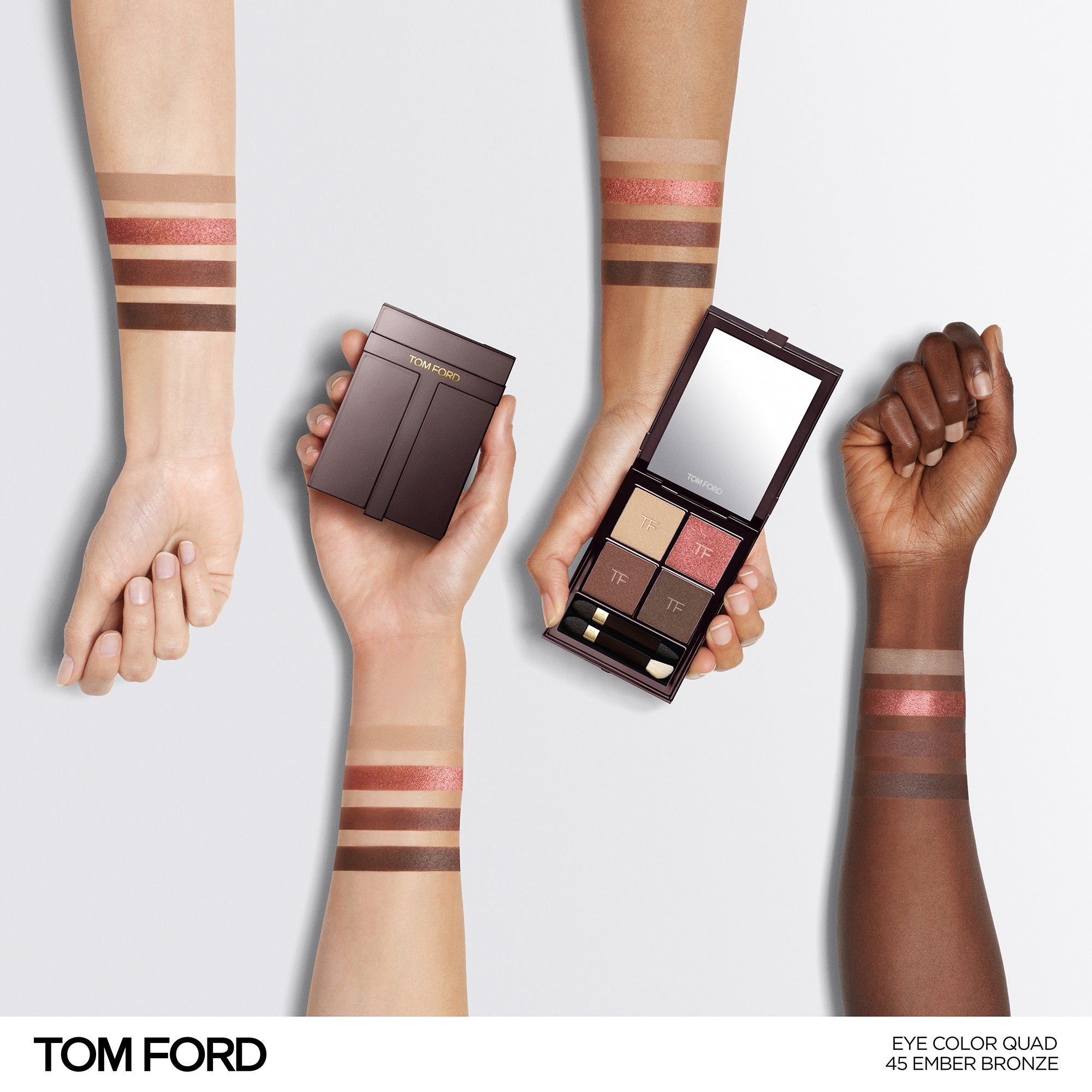 Runway Eye Color Quad Crème, 8.0 g, 45 Ember Bronze, 45, Model