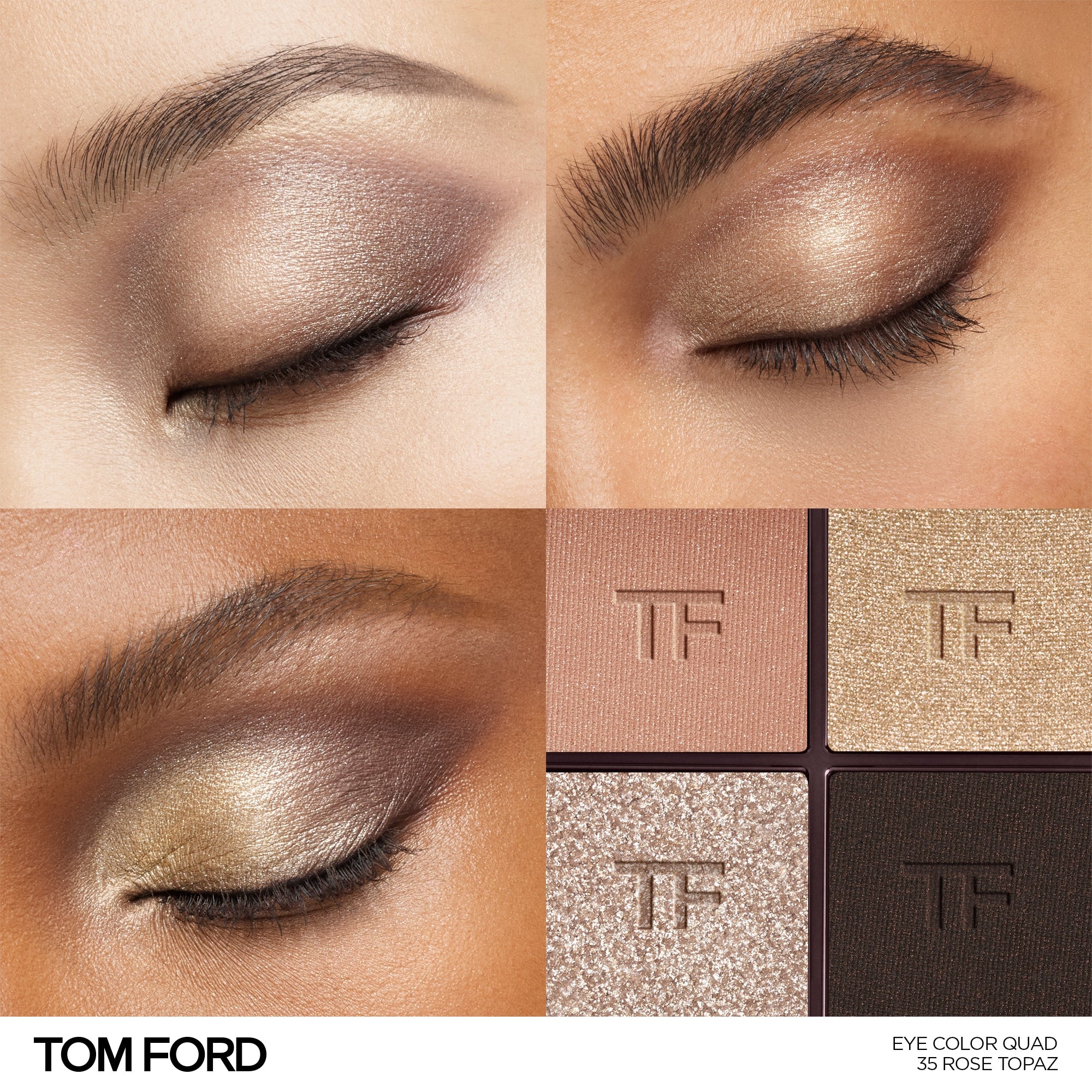 Runway Eye Color Quad Crème, 8.0 g, 35 Rose Topaz, 35, Model, multiple