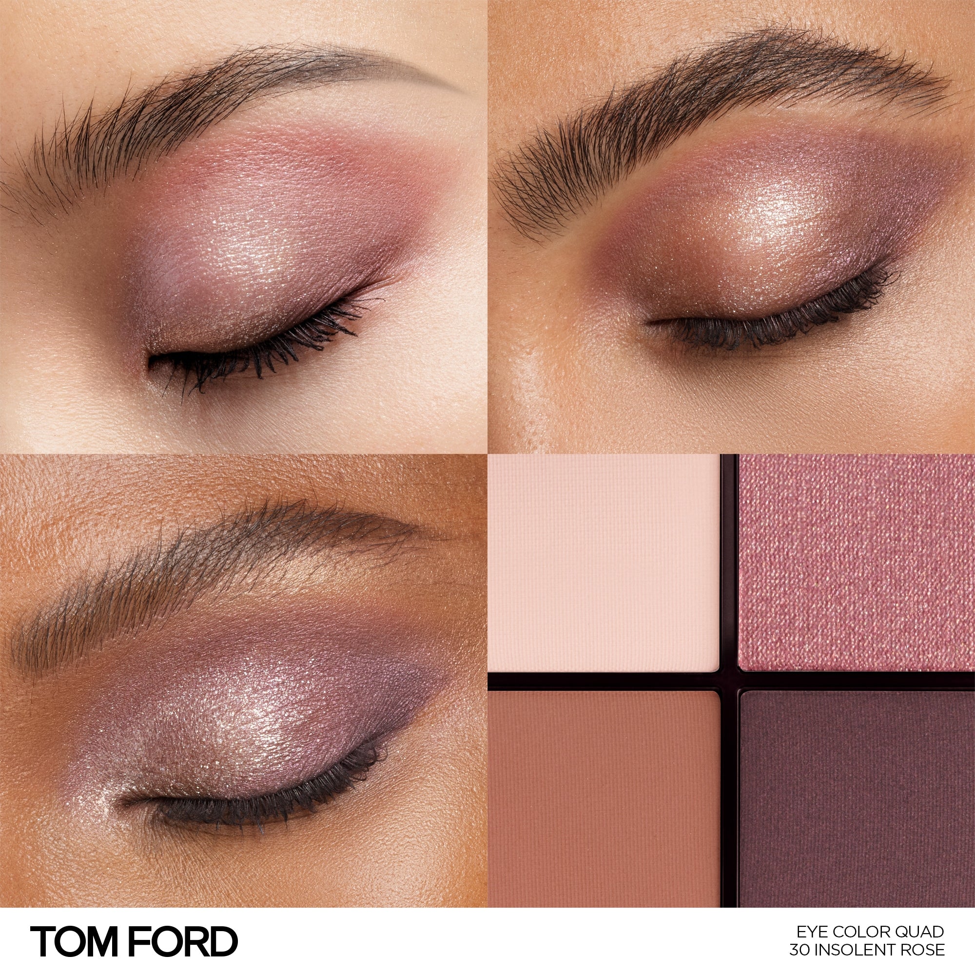 Runway Eye Color Quad Poudre, 11.0 g, 30 Insolent Rose, 30, Model, multiple