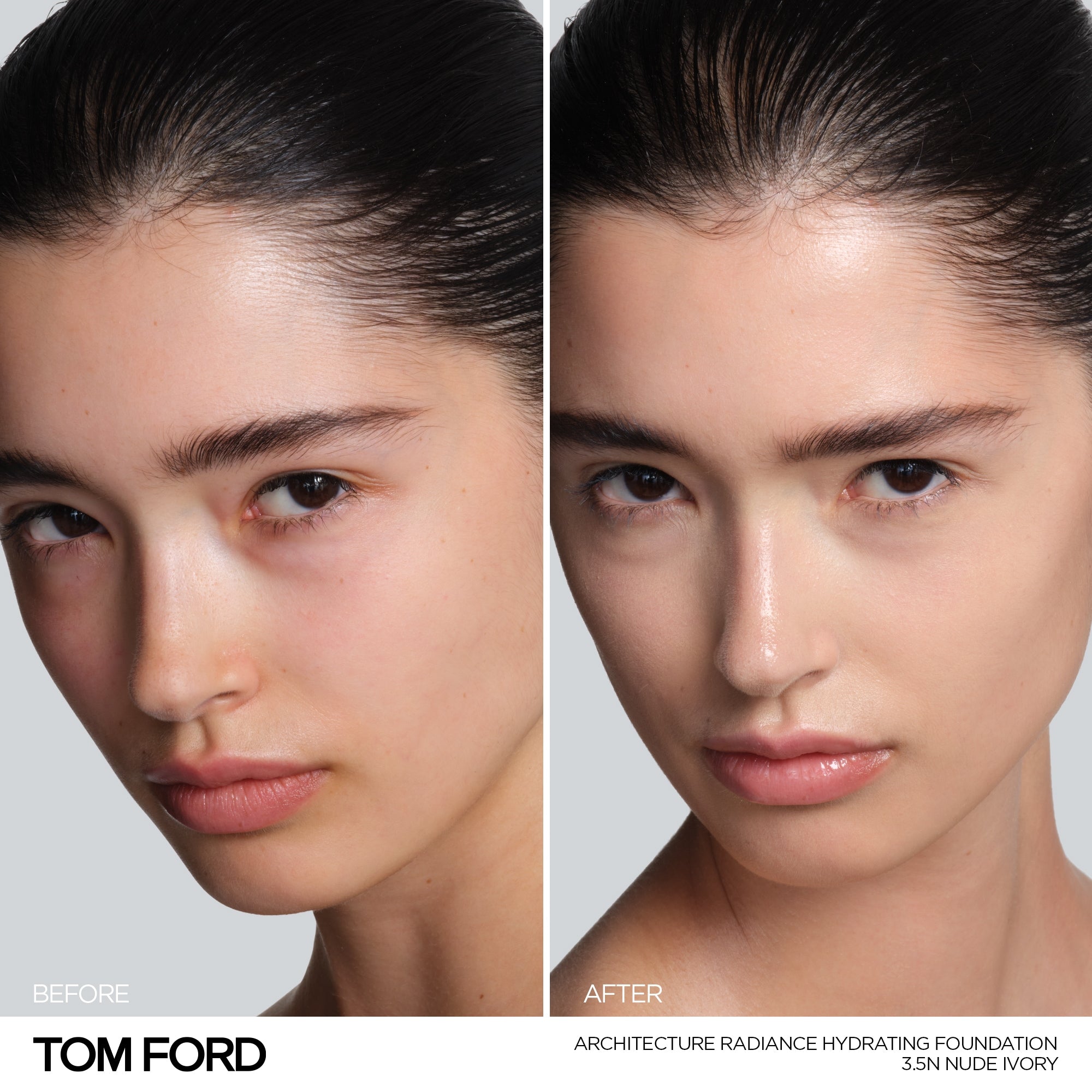 Architecture Radiance Hydrating Foundation Broad Spectrum SPF 50+, 30.0 ml, 3.5N Nude Ivory, 3.5N, Model, light