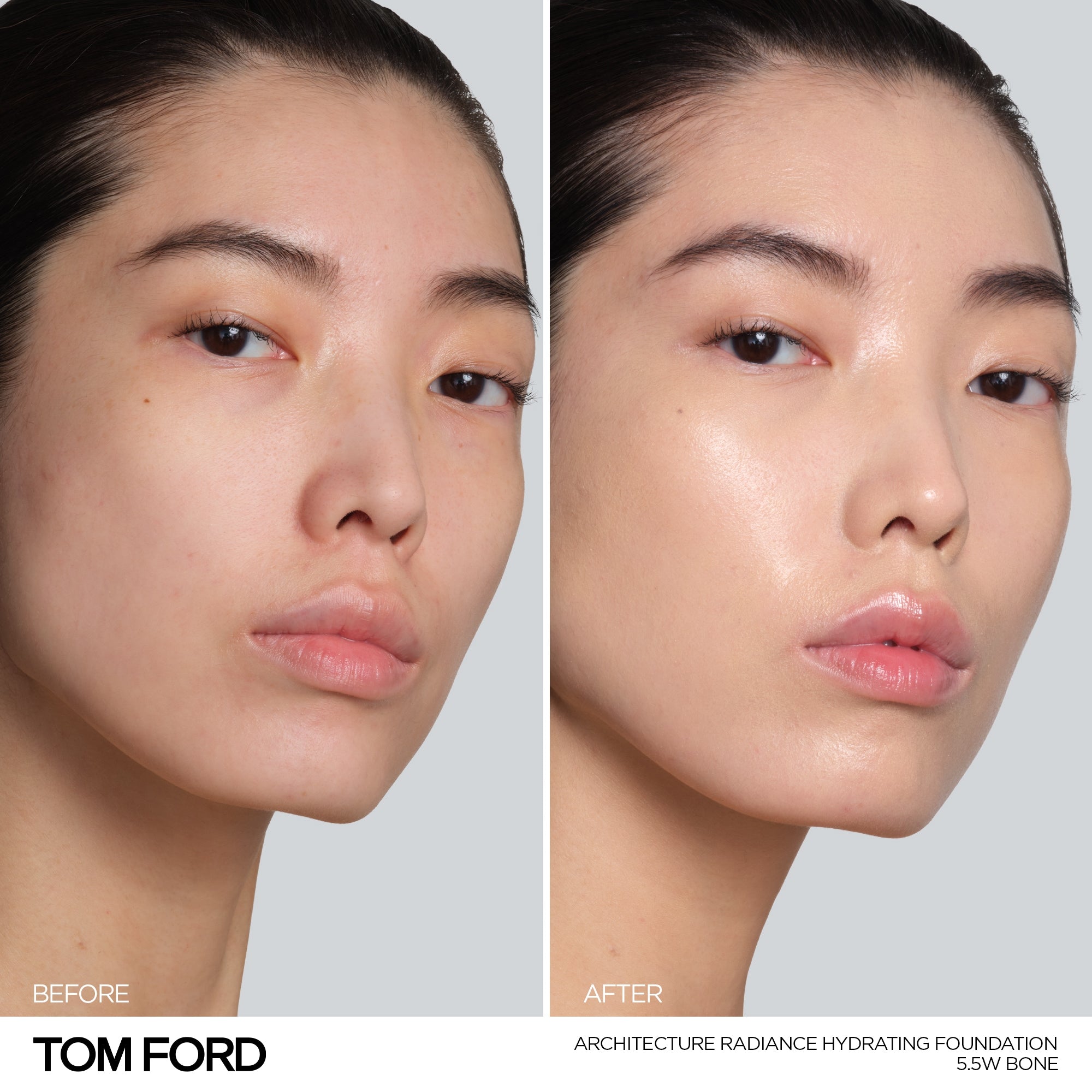 Architecture Radiance Hydrating Foundation Broad Spectrum SPF 50+, 30.0 ml, 5.5W Bone, 5.5W, Model, light
