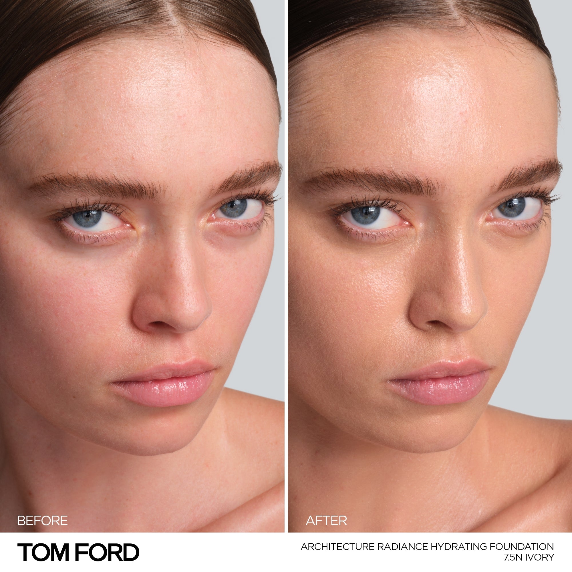Architecture Radiance Hydrating Foundation Broad Spectrum SPF 50+, 30.0 ml, 7.5N Ivory, 7.5N, Model, light
