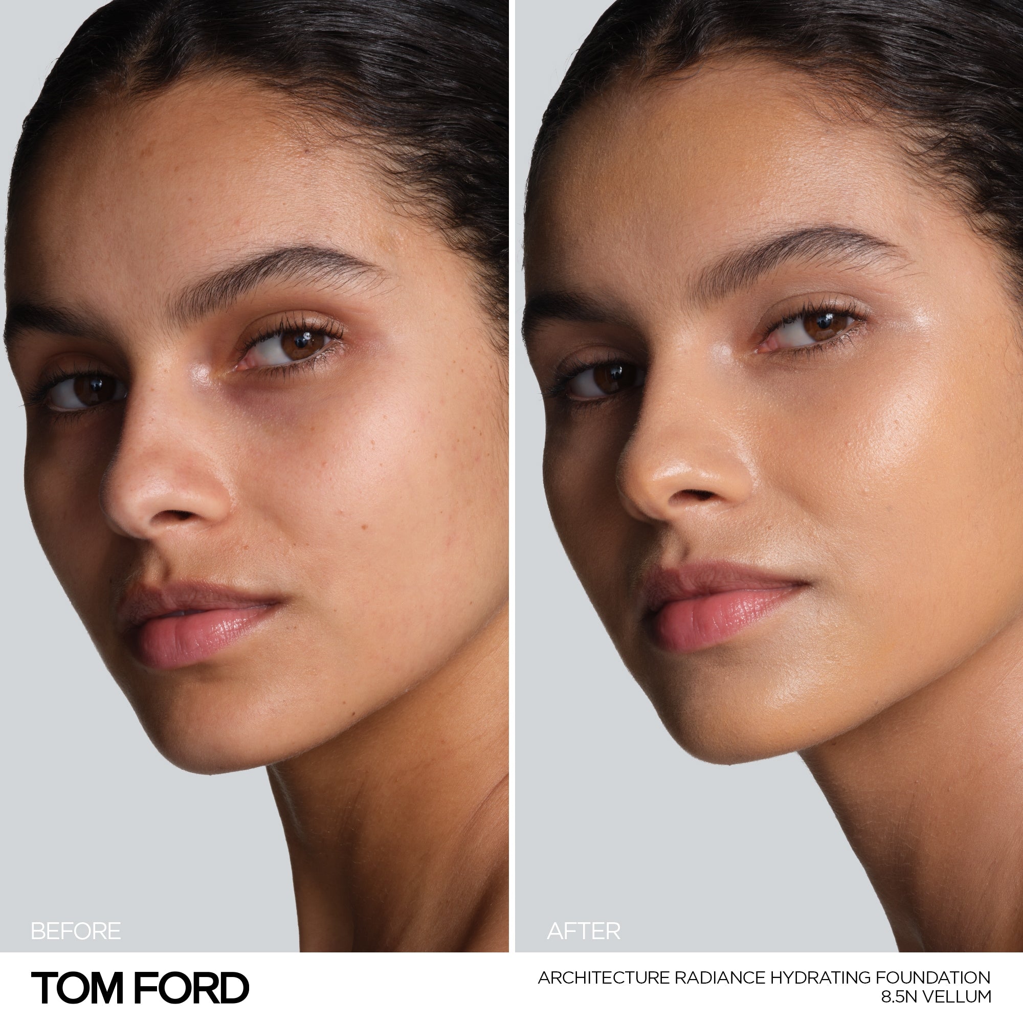 Architecture Radiance Hydrating Foundation Broad Spectrum SPF 50+, 30.0 ml, 8.5N Vellum, 8.5N, Model, medium