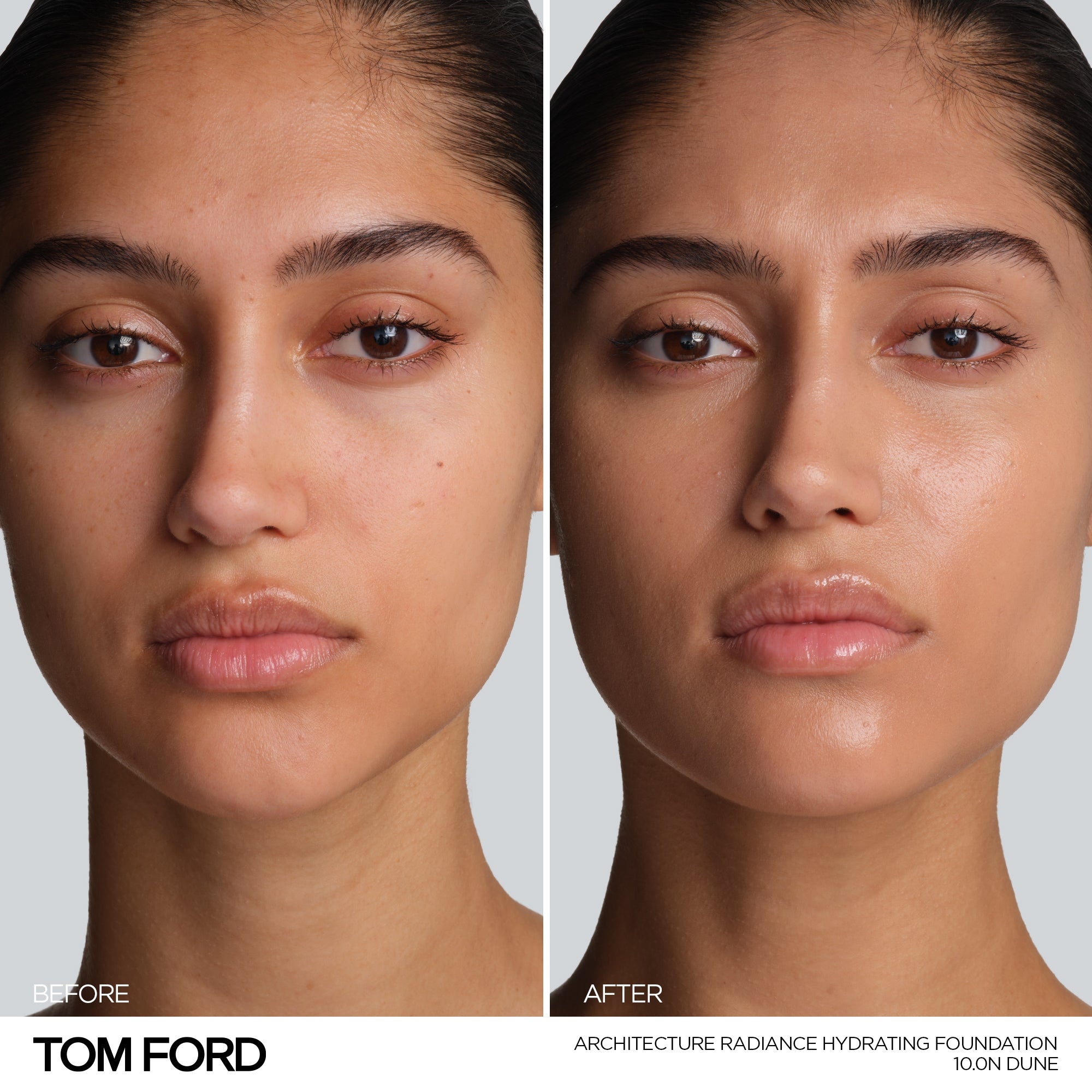 Architecture Radiance Hydrating Foundation Broad Spectrum SPF 50+, 30.0 ml, 10.0N Dune, 10.0N, Model, medium