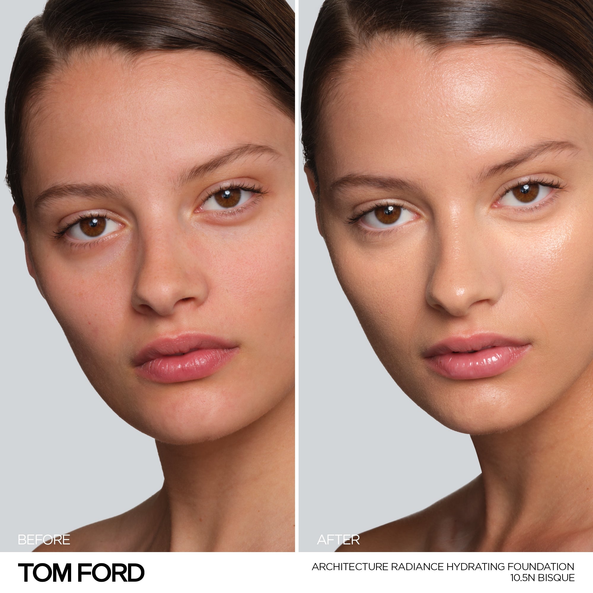 Architecture Radiance Hydrating Foundation Broad Spectrum SPF 50+, 30.0 ml, 10.5N Bisque, 10.5N, Model, medium