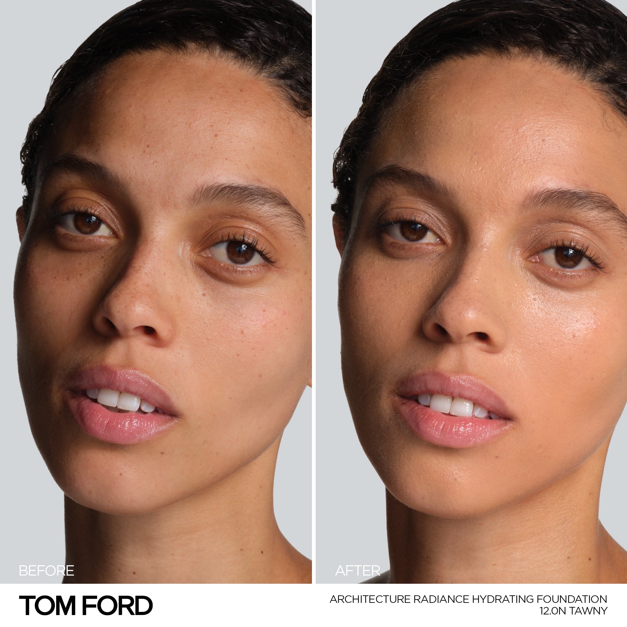 Architecture Radiance Hydrating Foundation Broad Spectrum SPF 50+, 30.0 ml, 12.0N Tawny, 12.0N, Model, medium