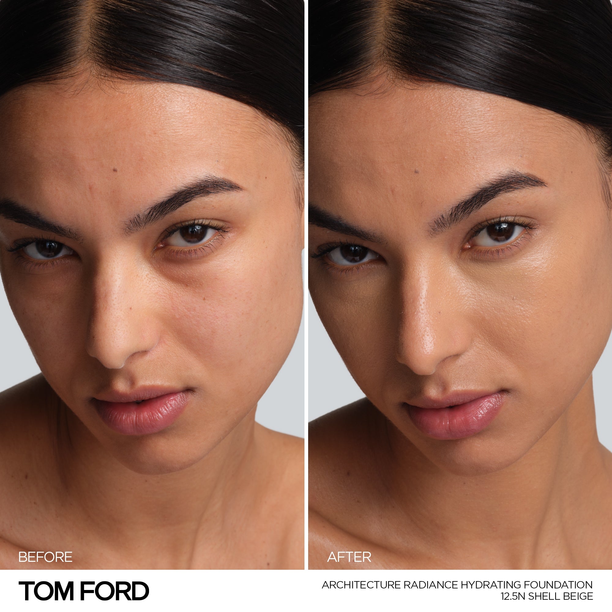 Architecture Radiance Hydrating Foundation Broad Spectrum SPF 50+, 30.0 ml, 12.5N Shell Beige, 12.5N, Model, medium