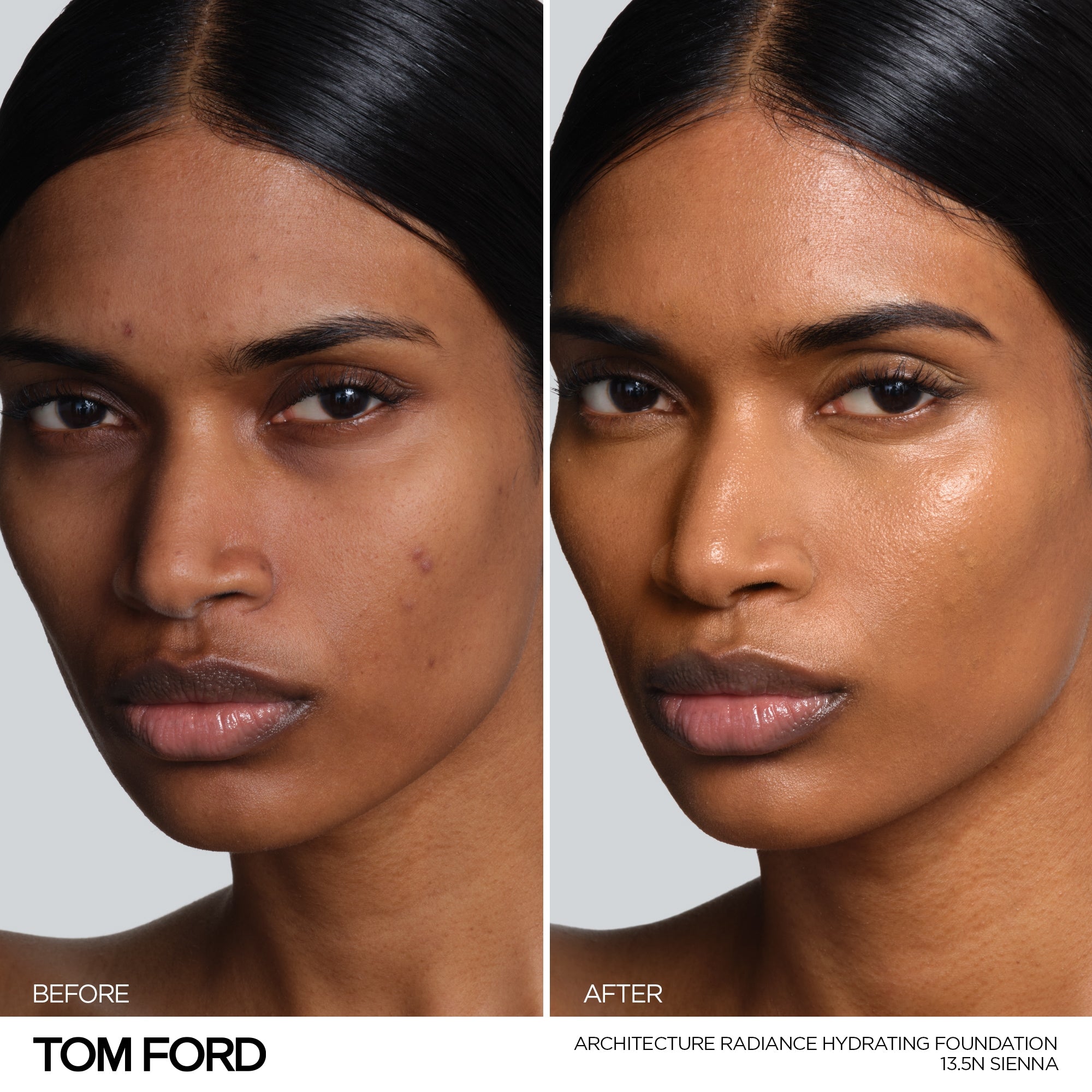 Architecture Radiance Hydrating Foundation Broad Spectrum SPF 50+, 30.0 ml, 13.5C Sienna, 13.5C, Model, medium