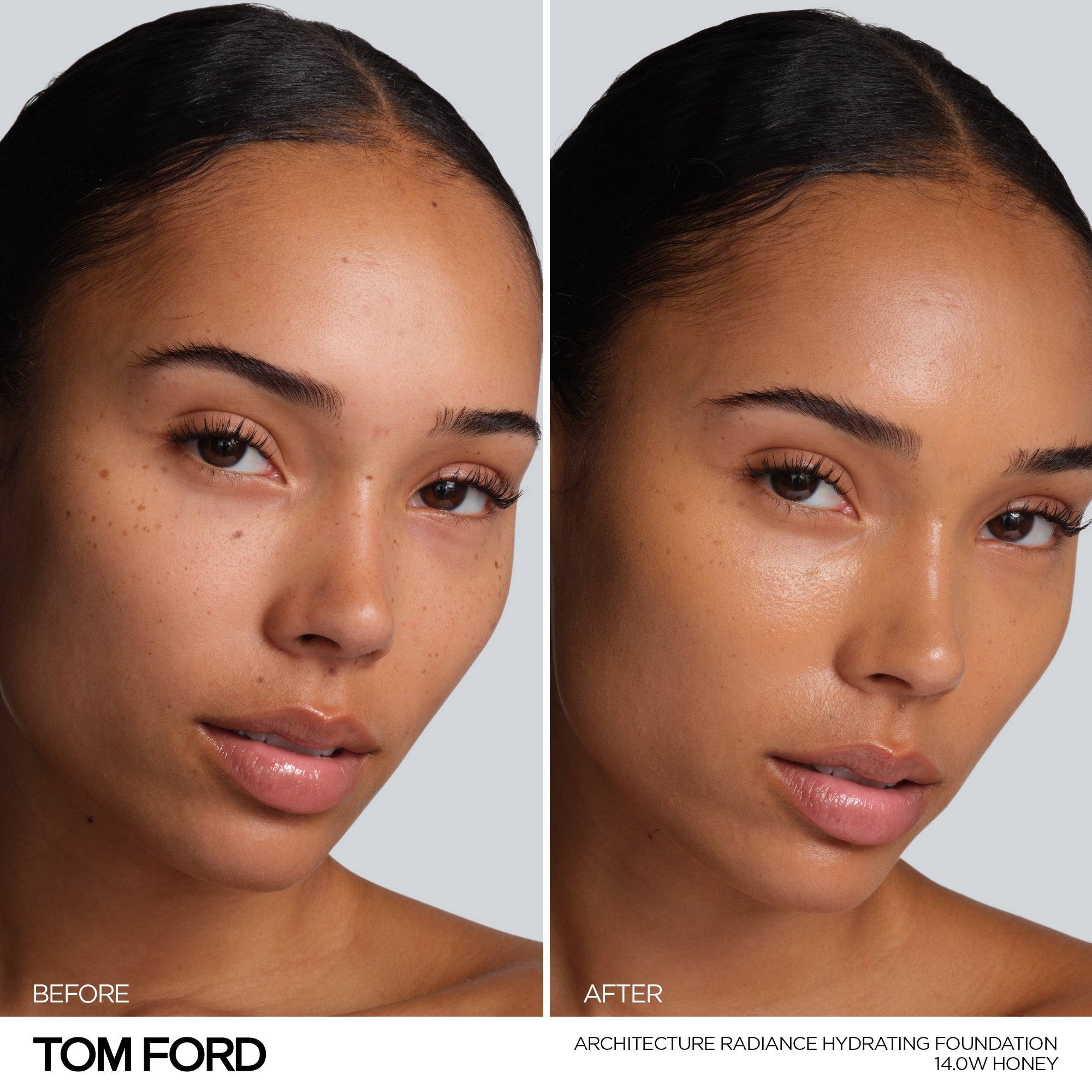 Architecture Radiance Hydrating Foundation Broad Spectrum SPF 50+, 30.0 ml, 14.0W Honey, 14.0W, Model, medium