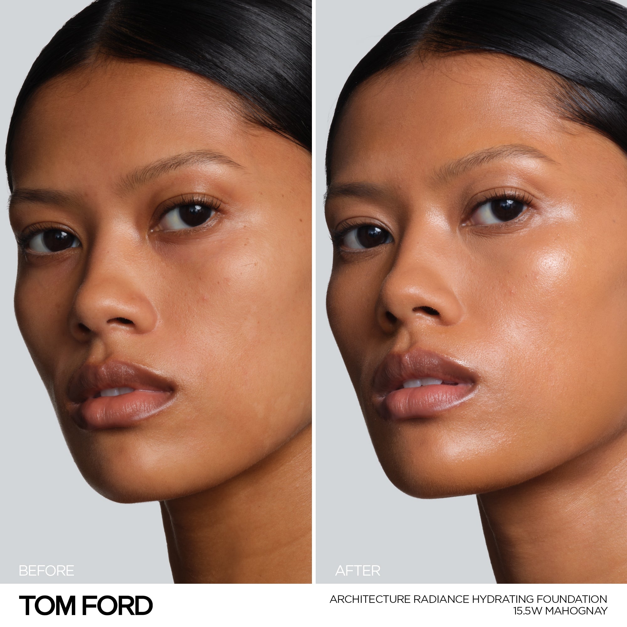 Architecture Radiance Hydrating Foundation Broad Spectrum SPF 50+, 30.0 ml, 15.5W Mahogany, 15.5W, Model, medium