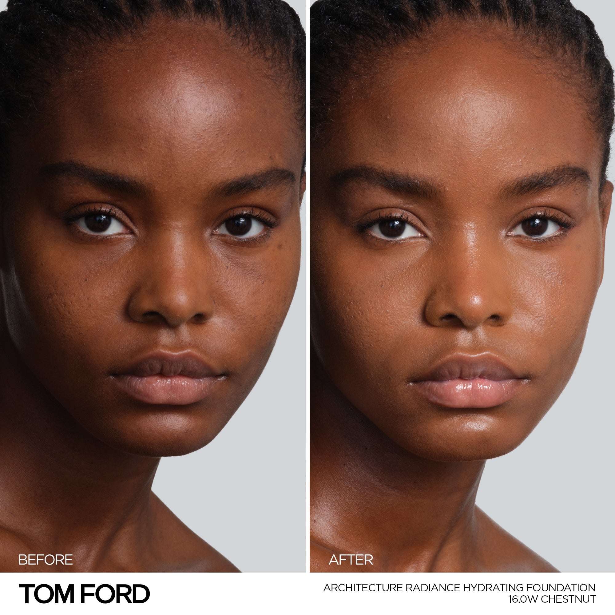 Architecture Radiance Hydrating Foundation Broad Spectrum SPF 50+, 30.0 ml, 16.0W Chestnut, 16.0W, Model, deep