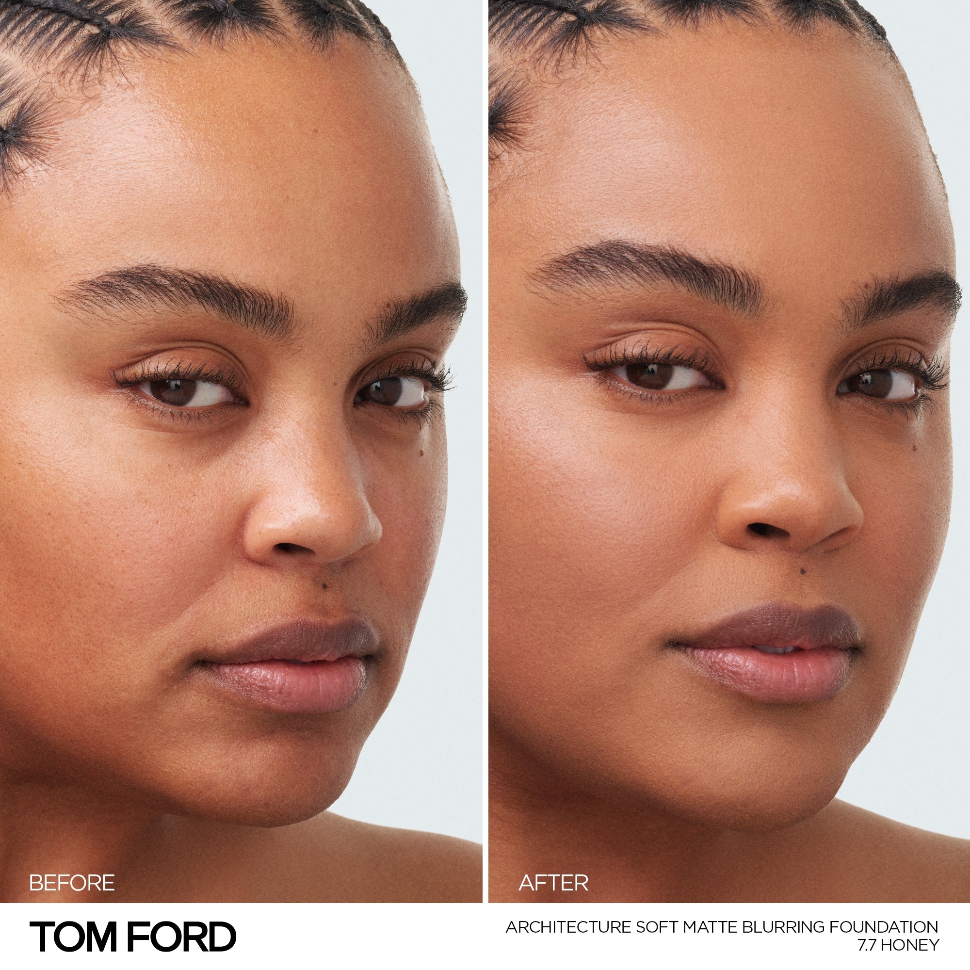 Architecture Soft Matte Blurring Foundation, 30.0 ml, 7.7 Honey, 7.7, Model, deep