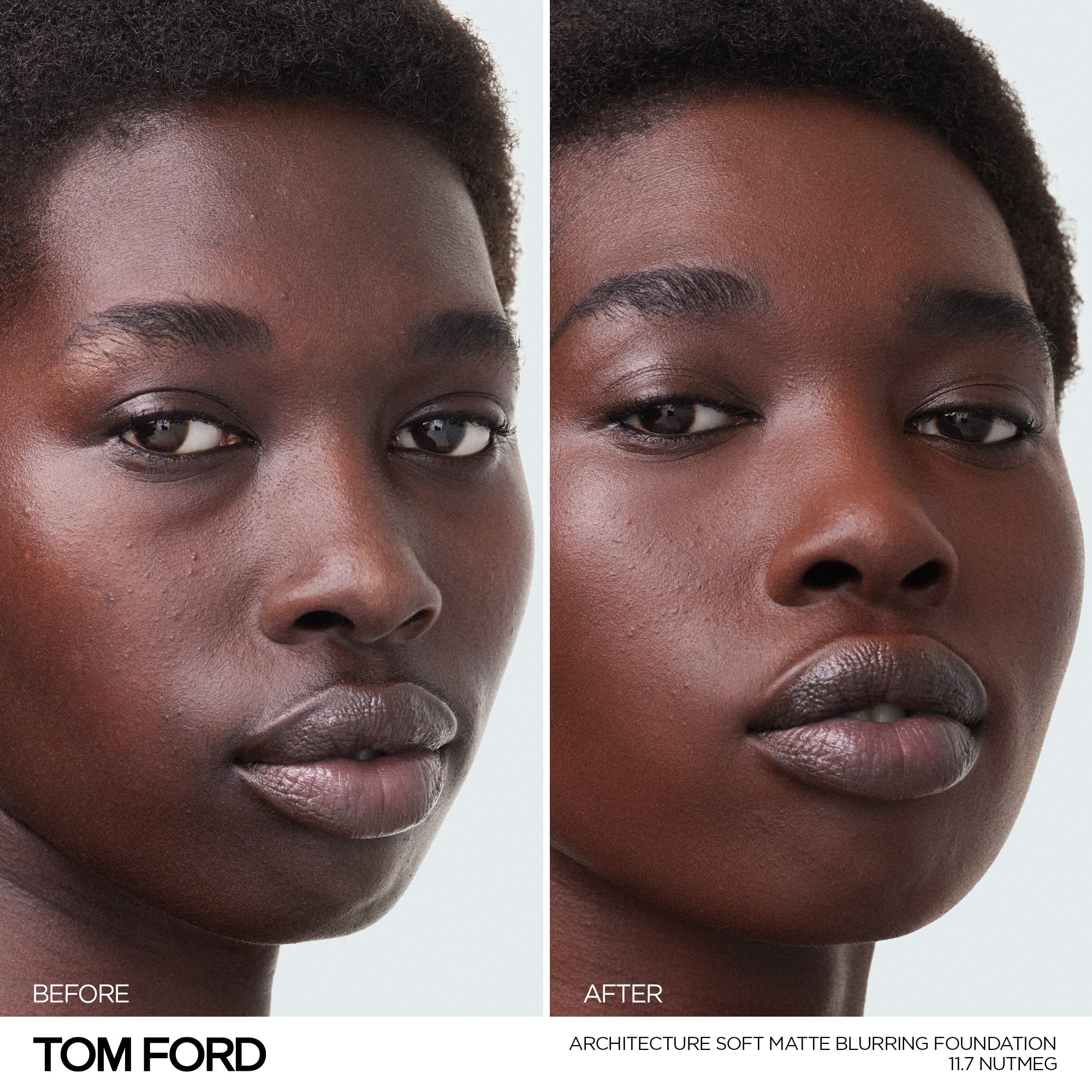 Architecture Soft Matte Blurring Foundation, 30.0 ml, 11.7 Nutmeg, 11.7, Model, deep