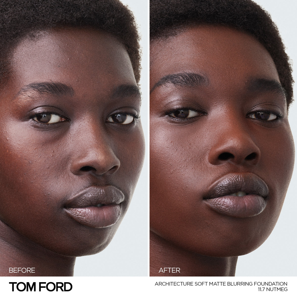Architecture Soft Matte Blurring Foundation, 30.0 ml, 11.7 Nutmeg, 11.7, Model, deep